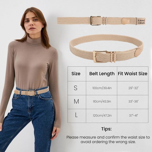 Casual Braided Woven Stretch Belt Women Men Elastic Belts For Women Golf Belts🌹 - Picture 6 of 6